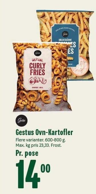 Min Købmand Gestus ovn-kartofler tilbud