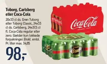 Føtex Tuborg, Carlsberg el. Coca-Cola 20 el. 24-pak tilbud