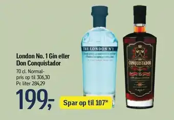 London No. 1 Gin el. Don Conquistador
