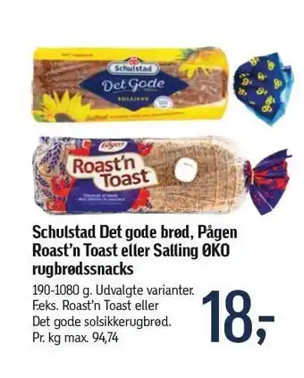 Føtex Schulstad, pågen el. salling brød tilbud