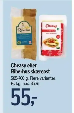 Føtex Cheasy el. riberhus skæreost tilbud