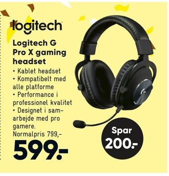 Bilka Logitech G Pro X gaming headset tilbud