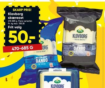 Bilka Klovborg skæreost tilbud
