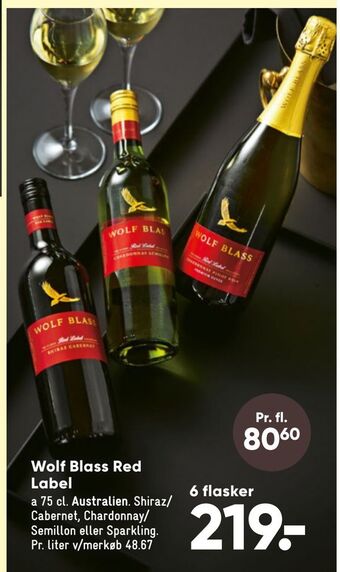 Bilka Wolf Blass Red Label tilbud