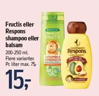 Føtex Fructis el. respons shampoo el. balsam tilbud