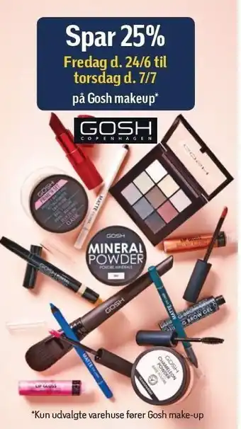 Føtex Spar 25% på Gosh makeup tilbud