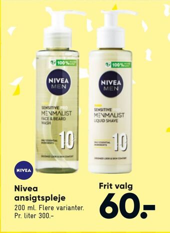 Bilka Nivea ansigtspleje tilbud