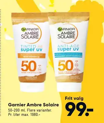 Bilka Garnier Ambre Solaire tilbud