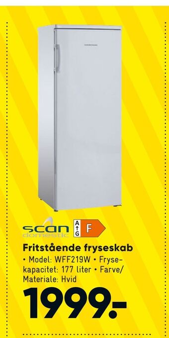 Fritstående fryseskab