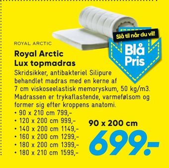 Bilka Royal Arctic Lux topmadras tilbud