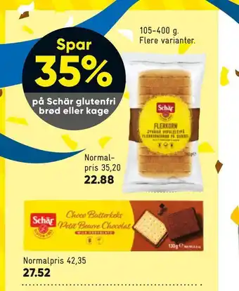 Bilka Schär glutenfri brød eller kage tilbud