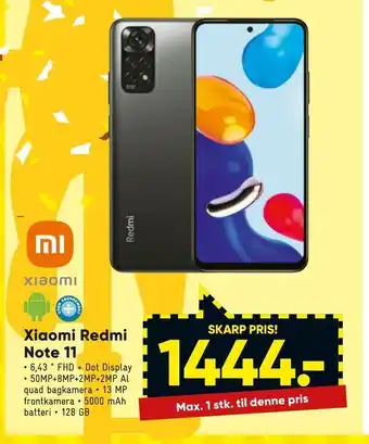 Bilka Xiaomi Redmi Note 11 tilbud
