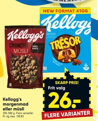 Kellogg's morgenmad eller müsli