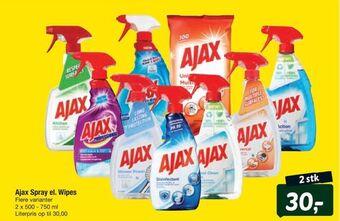 Fakta Tyskland Ajax Spray el. Wipes tilbud