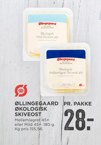 MENY Øllingegaard økologisk skiveost tilbud