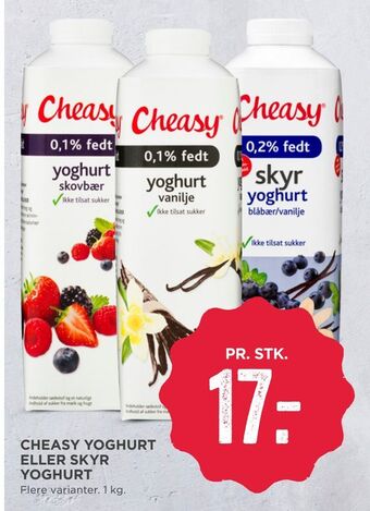 MENY Cheasy yoghurt eller skyr yoghurt tilbud