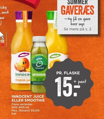 MENY Innocent juice eller smoothie tilbud