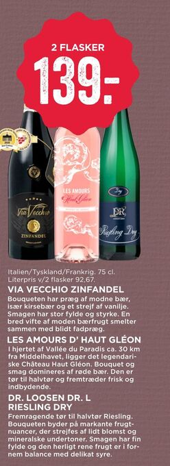 MENY Via vecchio zinfandel tilbud