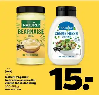 Naturli vegansk bearnaise sauce eller creme fresh dressing