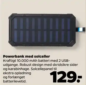 Netto Powerbank med solceller tilbud