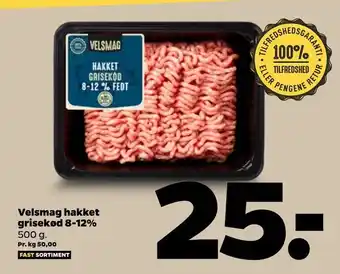 Netto Velsmag hakket grisekød 8-12% tilbud
