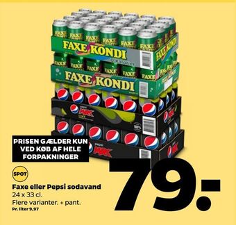 Netto Faxe eller Pepsi sodavand tilbud