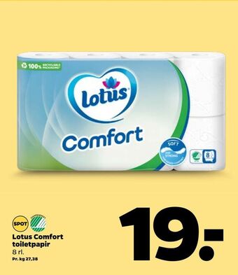Netto Lotus Comfort toiletpapir tilbud