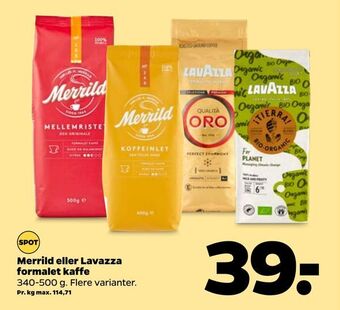 Netto Merrild eller Lavazza formalet kaffe tilbud