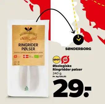 Netto Økologiske Ringridder pølser tilbud