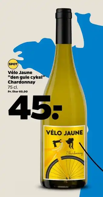 Netto Vélo Jaune "den gule cykel" Chardonnay tilbud