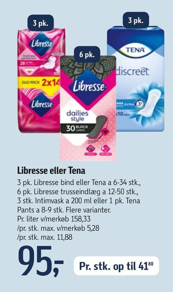 Føtex Libresse eller Tena tilbud