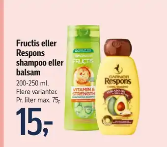 Føtex Fructis eller Respons shampoo eller balsam tilbud