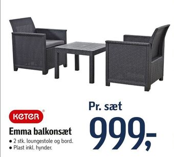 Emma balkonsæt