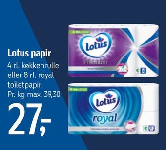 Føtex Lotus papir tilbud