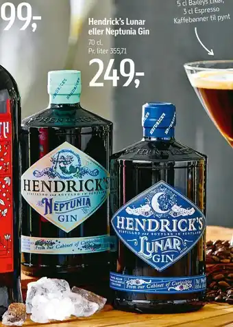 Føtex Hendrick's Lunar eller Neptunia Gin tilbud