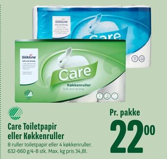 Min Købmand Care Toiletpapir eller Køkkenruller tilbud