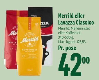 Min Købmand Merrild eller Lavazza Classico tilbud