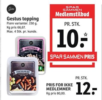 SPAR Gestus topping tilbud