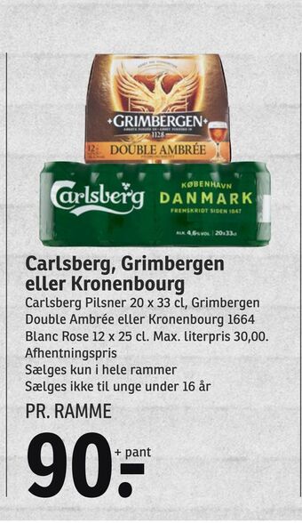 SPAR Carlsberg, Grimbergen eller Kronenbourg tilbud
