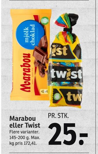 SPAR Marabou eller Twist tilbud