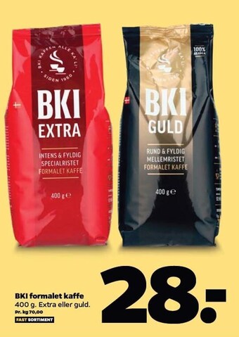 Netto BKI formalet kaffe tilbud