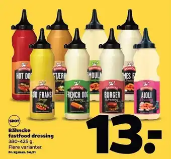 Fastfood dressing