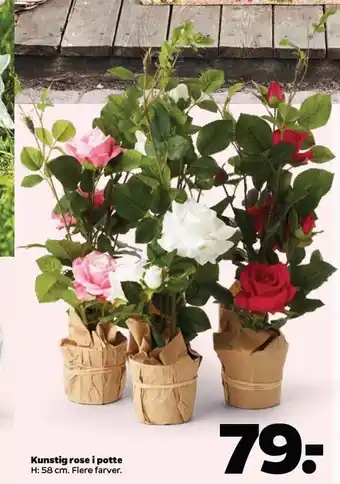 Netto Kunstig rose tilbud
