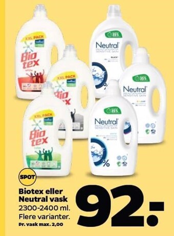 Netto Vaskemiddel tilbud