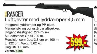 Harald Nyborg Luftgevær med lyddæmper 4,5 mm tilbud