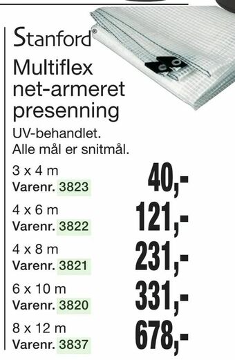 Harald Nyborg Multiflex net-armeret presenning tilbud