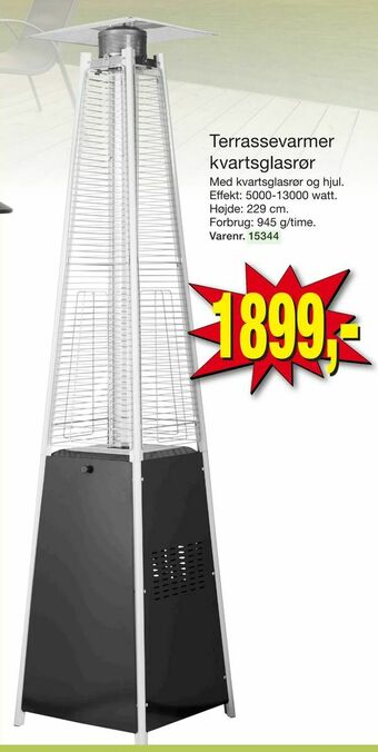 Harald Nyborg Terrassevarmer kvartsglasrør tilbud