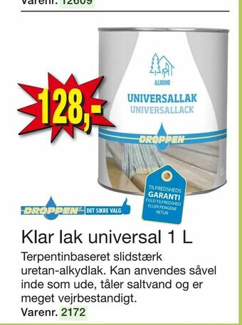 Harald Nyborg Klar lak universal 1 L tilbud