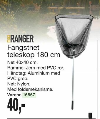 Fangstnet teleskop 180 cm