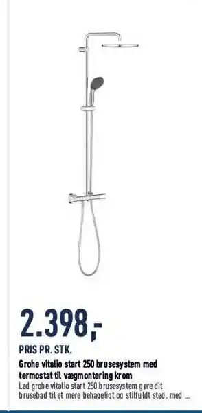 Grohe vitalio brusesystem m. termostat